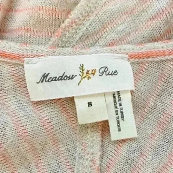 Anthropologie meadow rue pink striped linen blend blouse in size small - Picture 7 of 7